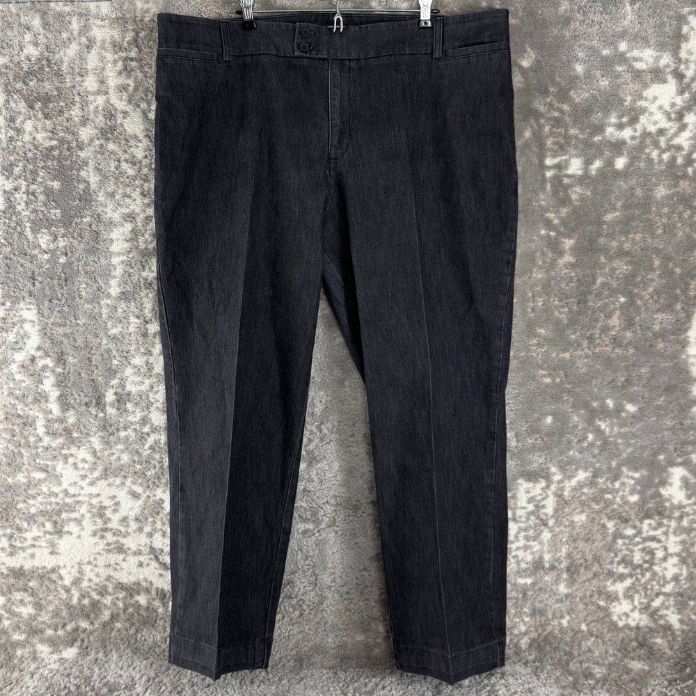 Lee Plus Size 22W Natural Straight Leg Stretch Denim Casual Jeans Gray Women